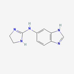 molecular formula C10H11N5 B3348532 N-(4,5-Dihydro-1H-imidazol-2-yl)-1H-benzimidazol-6-amine CAS No. 177843-18-4