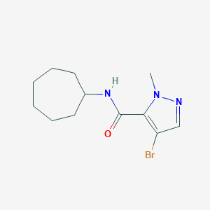 molecular formula C12H18BrN3O B334856 4-bromo-N-cycloheptyl-1-methyl-1H-pyrazole-5-carboxamide 