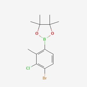 molecular formula C13H17BBrClO2 B3348573 4-Bromo-3-chloro-2-methylphenylboronic acid pinacol ester CAS No. 1799612-59-1