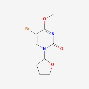molecular formula C9H11BrN2O3 B3348601 5-Bromo-4-methoxy-1-(tetrahydrofuran-2-yl)pyrimidin-2(1h)-one CAS No. 18002-35-2