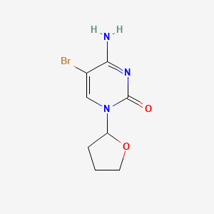 molecular formula C8H10BrN3O2 B3348609 4-Amino-5-bromo-1-(tetrahydrofuran-2-yl)pyrimidin-2(1h)-one CAS No. 18002-36-3