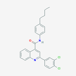 molecular formula C26H22Cl2N2O B334861 N-(4-butylphenyl)-2-(3,4-dichlorophenyl)quinoline-4-carboxamide 