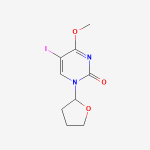molecular formula C9H11IN2O3 B3348613 5-Iodo-4-methoxy-1-(tetrahydrofuran-2-yl)pyrimidin-2(1h)-one CAS No. 18002-37-4