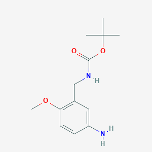 molecular formula C13H20N2O3 B3348619 Tert-butyl 5-amino-2-methoxybenzylcarbamate CAS No. 180080-51-7