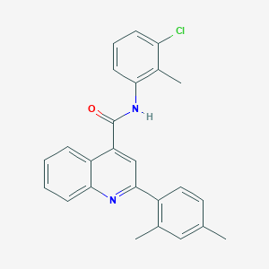 molecular formula C25H21ClN2O B334863 N-(3-chloro-2-methylphenyl)-2-(2,4-dimethylphenyl)quinoline-4-carboxamide 