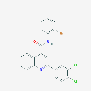 molecular formula C23H15BrCl2N2O B334864 N-(2-bromo-4-methylphenyl)-2-(3,4-dichlorophenyl)quinoline-4-carboxamide 