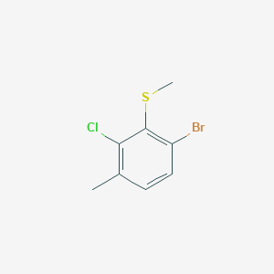 molecular formula C8H8BrClS B3348663 1-Bromo-3-chloro-4-methyl-2-(methylthio)benzene CAS No. 1809168-68-0