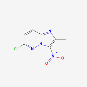molecular formula C7H5ClN4O2 B3348666 6-Chloro-2-methyl-3-nitroimidazo[1,2-b]pyridazine CAS No. 18112-32-8