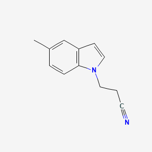 molecular formula C12H12N2 B3348683 1H-Indole-1-propanenitrile, 5-methyl- CAS No. 18210-83-8