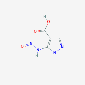 molecular formula C5H6N4O3 B3348685 1-Methyl-5-(nitrosoamino)-1h-pyrazole-4-carboxylic acid CAS No. 18213-79-1