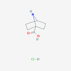 molecular formula C7H12ClNO2 B3348687 7-Azabicyclo[2.2.1]heptane-1-carboxylic acid hydrochloride CAS No. 182137-43-5