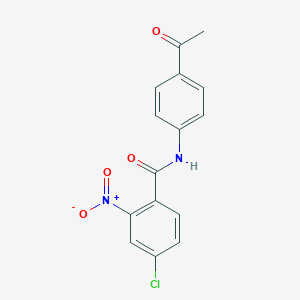 molecular formula C15H11ClN2O4 B334870 N-(4-acetylphenyl)-4-chloro-2-nitrobenzamide 