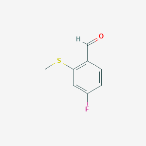 molecular formula C8H7FOS B3348728 4-Fluoro-2-(methylthio)benzaldehyde CAS No. 183951-04-4