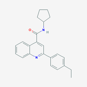 molecular formula C23H24N2O B334873 N-cyclopentyl-2-(4-ethylphenyl)quinoline-4-carboxamide 