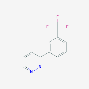 molecular formula C11H7F3N2 B3348735 Pyridazine, 3-[3-(trifluoromethyl)phenyl]- CAS No. 184103-99-9