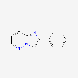 molecular formula C12H9N3 B3348742 Imidazo(1,2-b)pyridazine, 2-phenyl- CAS No. 1844-54-8