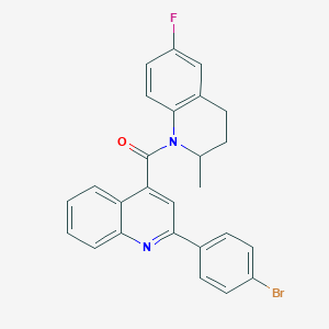 [2-(4-bromophenyl)quinolin-4-yl](6-fluoro-2-methyl-3,4-dihydroquinolin-1(2H)-yl)methanone
