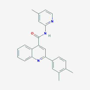 molecular formula C24H21N3O B334876 2-(3,4-dimethylphenyl)-N-(4-methylpyridin-2-yl)quinoline-4-carboxamide 