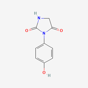 molecular formula C9H8N2O3 B3348791 2,4-Imidazolidinedione, 3-(4-hydroxyphenyl)- CAS No. 186341-29-7