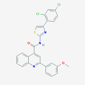 molecular formula C26H17Cl2N3O2S B334881 N-[4-(2,4-dichlorophenyl)-1,3-thiazol-2-yl]-2-(3-methoxyphenyl)quinoline-4-carboxamide 