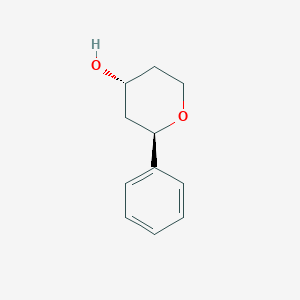 molecular formula C11H14O2 B3348812 (2R,4R)-2-Phenyltetrahydro-2H-pyran-4-ol CAS No. 188053-98-7