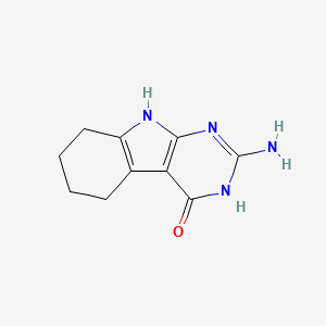 molecular formula C10H12N4O B3348813 2-Amino-5,6,7,8-tetrahydro-3H-pyrimido[4,5-B]indol-4(9H)-one CAS No. 188062-45-5