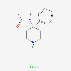molecular formula C14H21ClN2O B3348824 N-Methyl-N-(4-phenylpiperidin-4-yl)acetamide hydrochloride CAS No. 188916-70-3