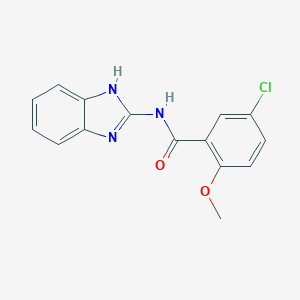 molecular formula C15H12ClN3O2 B334885 N-(1H-benzimidazol-2-yl)-5-chloro-2-methoxybenzamide 