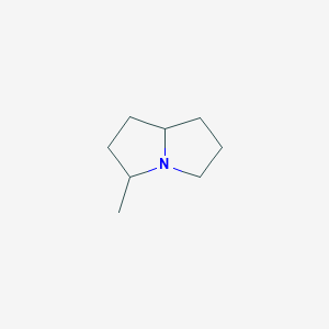 molecular formula C8H15N B3348852 3-Methylhexahydro-1H-pyrrolizine CAS No. 18966-60-4