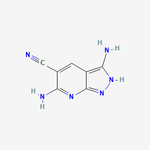 molecular formula C7H6N6 B3348870 3,6-diamino-1H-pyrazolo[3,4-b]pyridine-5-carbonitrile CAS No. 1901-68-4
