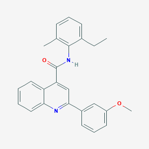 molecular formula C26H24N2O2 B334889 N-(2-ethyl-6-methylphenyl)-2-(3-methoxyphenyl)quinoline-4-carboxamide 
