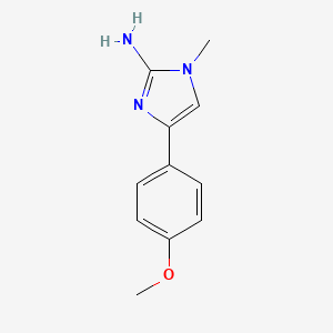 molecular formula C11H13N3O B3348896 1H-Imidazol-2-amine, 4-(4-methoxyphenyl)-1-methyl- CAS No. 190377-15-2