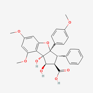 molecular formula C27H26O8 B3348899 Rocagloic Acid CAS No. 190385-15-0