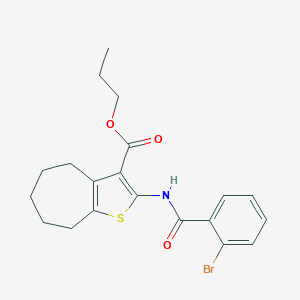 propyl 2-[(2-bromobenzoyl)amino]-5,6,7,8-tetrahydro-4H-cyclohepta[b]thiophene-3-carboxylate