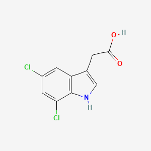 molecular formula C10H7Cl2NO2 B3348908 5,7-Dichloroindol-3-yl acetic acid CAS No. 1912-40-9