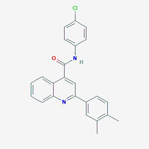 molecular formula C24H19ClN2O B334893 N-(4-chlorophenyl)-2-(3,4-dimethylphenyl)quinoline-4-carboxamide 