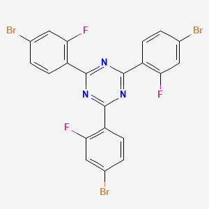 molecular formula C21H9Br3F3N3 B3348964 2,4,6-Tris(4-bromo-2-fluorophenyl)-1,3,5-triazine CAS No. 1956369-31-5