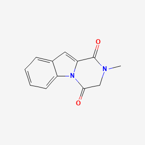 molecular formula C12H10N2O2 B3349001 2-methyl-3H-pyrazino[1,2-a]indole-1,4-dione CAS No. 19855-31-3