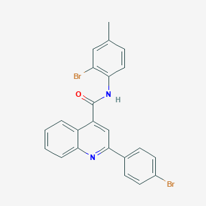 molecular formula C23H16Br2N2O B334902 N-(2-bromo-4-methylphenyl)-2-(4-bromophenyl)quinoline-4-carboxamide 