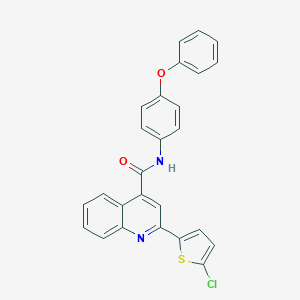 molecular formula C26H17ClN2O2S B334903 2-(5-chlorothiophen-2-yl)-N-(4-phenoxyphenyl)quinoline-4-carboxamide 