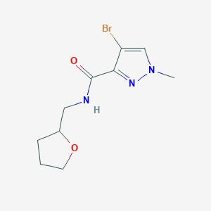 molecular formula C10H14BrN3O2 B334904 4-bromo-1-methyl-N-(tetrahydro-2-furanylmethyl)-1H-pyrazole-3-carboxamide 