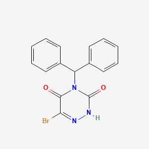 molecular formula C16H12BrN3O2 B3349052 4-benzhydryl-6-bromo-2H-1,2,4-triazine-3,5-dione CAS No. 20028-50-6