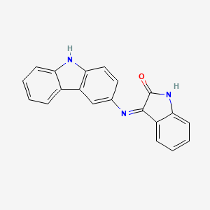molecular formula C20H13N3O B3349058 3-(9H-carbazol-3-ylamino)indol-2-one CAS No. 20096-33-7