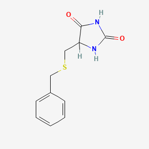 molecular formula C11H12N2O2S B3349074 5-(Benzylsulfanylmethyl)imidazolidine-2,4-dione CAS No. 20210-01-9