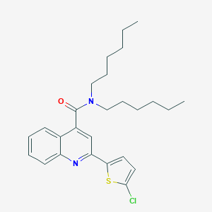 molecular formula C26H33ClN2OS B334908 2-(5-chlorothiophen-2-yl)-N,N-dihexylquinoline-4-carboxamide 