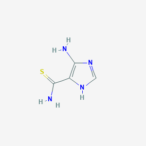 molecular formula C4H6N4S B3349091 4-amino-1H-imidazole-5-carbothioamide CAS No. 20271-18-5