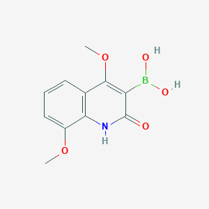 molecular formula C11H12BNO5 B3349098 (4,8-Dimethoxy-2-oxo-1,2-dihydroquinolin-3-yl)boronic acid CAS No. 202824-51-9
