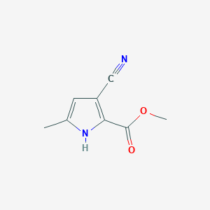molecular formula C8H8N2O2 B3349107 Methyl 3-cyano-5-methyl-1H-pyrrole-2-carboxylate CAS No. 203207-05-0