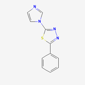 molecular formula C11H8N4S B3349116 2-(1H-Imidazol-1-yl)-5-phenyl-1,3,4-thiadiazole CAS No. 203389-73-5