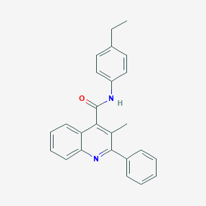 molecular formula C25H22N2O B334912 N-(4-ethylphenyl)-3-methyl-2-phenylquinoline-4-carboxamide 